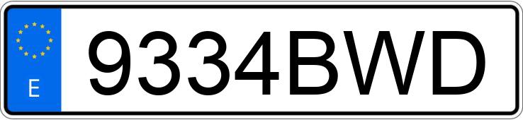 Numer rejestracyjny 9334BWD posiada VOLKSWAGEN GOLF Numer rejestracyjny 9334BWD posiada VOLKSWAGEN GOLF