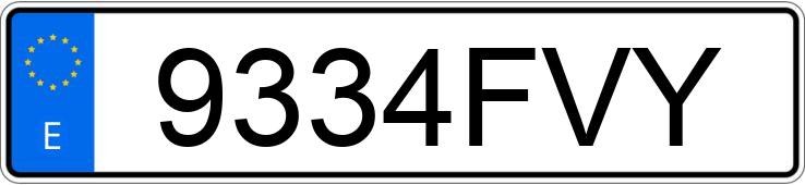 Numer rejestracyjny 9334FVY posiada RENAULT SCENIC