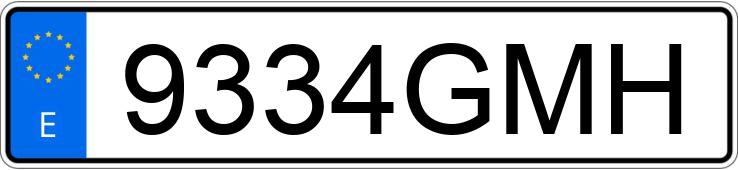 Numer rejestracyjny 9334GMH posiada TOYOTA VERSO