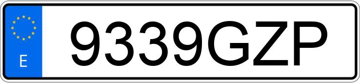 Numer rejestracyjny 9339GZP posiada AUDI A6