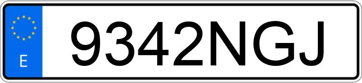 Numer rejestracyjny 9342NGJ posiada AUDI A6