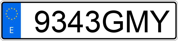 Numer rejestracyjny 9343GMY posiada RENAULT CLIO