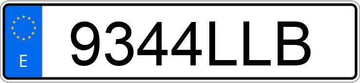 Le numéro d’enregistrement 9344LLB a SEAT LEON Le numéro d’enregistrement 9344LLB a SEAT LEON