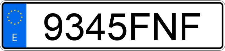 Numer rejestracyjny 9345FNF posiada JAGUAR XKR