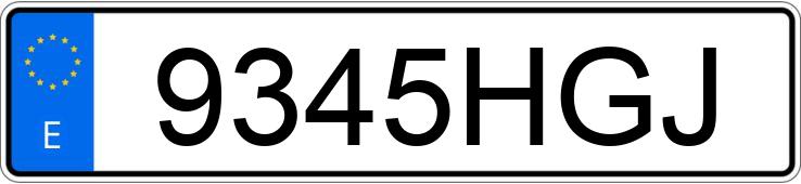 Numer rejestracyjny 9345HGJ posiada FORD FIESTA