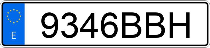 Numer rejestracyjny 9346BBH posiada RENAULT B