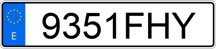 Numer rejestracyjny 9351FHY posiada RENAULT SCENIC