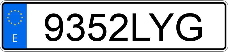 Numer rejestracyjny 9352LYG posiada KAWASAKI Z 900 SE