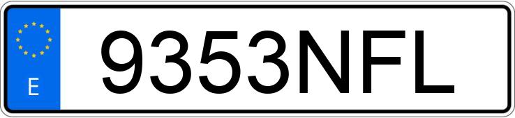 Numer rejestracyjny 9353NFL posiada VOLKSWAGEN TIGUAN