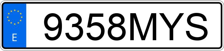 Numer rejestracyjny 9358MYS posiada CUPRA TERRAMAR