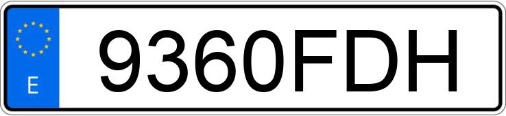Numer rejestracyjny 9360FDH posiada FIAT PUNTO