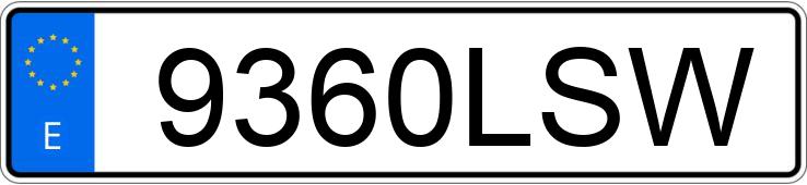Numer rejestracyjny 9360LSW posiada MERCEDES CLA (117)
