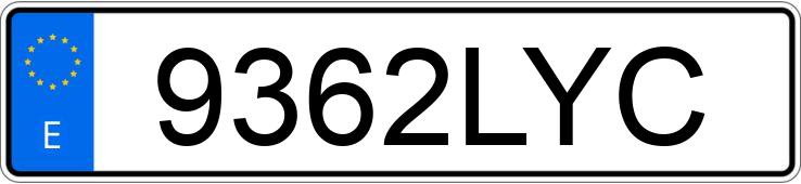 Numer rejestracyjny 9362LYC posiada VOLKSWAGEN GOLF