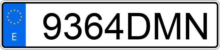 Numer rejestracyjny 9364DMN posiada PEUGEOT 307