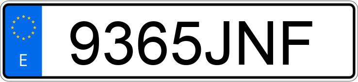 Numer rejestracyjny 9365JNF posiada AUDI A4