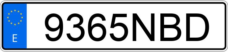 Numer rejestracyjny 9365NBD posiada BMW SERIE 3