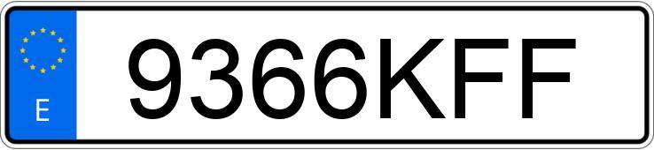 Numer rejestracyjny 9366KFF posiada PEUGEOT 5008