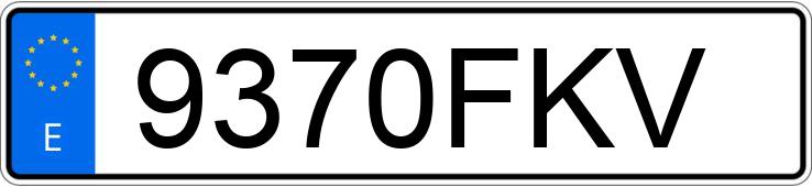 Numer rejestracyjny 9370FKV posiada FORD FOCUS