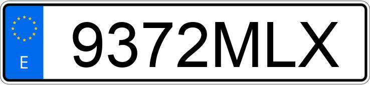 Numer rejestracyjny 9372MLX posiada BMW X3