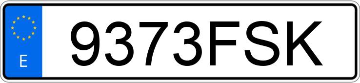 Numer rejestracyjny 9373FSK posiada SEAT IBIZA