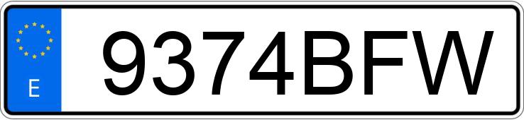 Numer rejestracyjny 9374BFW posiada SEAT CORDOBA