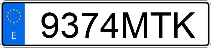 Numer rejestracyjny 9374MTK posiada TESLA MODEL 3 Numer rejestracyjny 9374MTK posiada TESLA MODEL 3