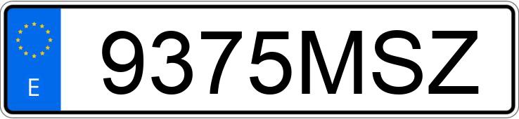 Numer rejestracyjny 9375MSZ posiada CUPRA LEON