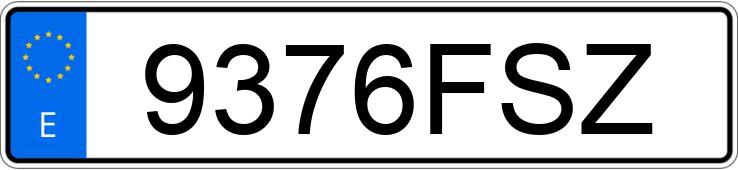 Numer rejestracyjny 9376FSZ posiada BMW SERIE 3