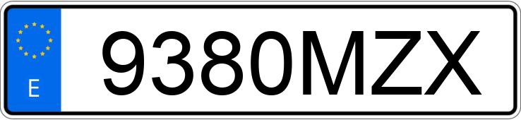 Numer rejestracyjny 9380MZX posiada MERCEDES CLE (236)