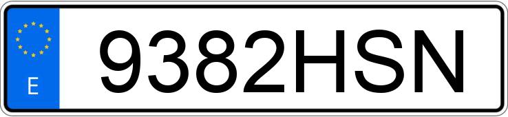 Numer rejestracyjny 9382HSN posiada PEUGEOT BIPPER