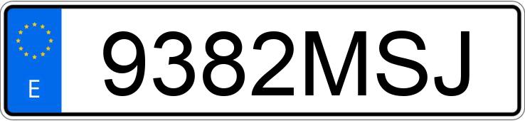 Numer rejestracyjny 9382MSJ posiada FIAT DOBLO