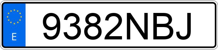 Numer rejestracyjny 9382NBJ posiada VOLKSWAGEN T-CROSS