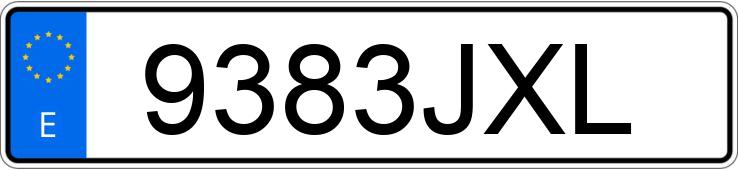 Numer rejestracyjny 9383JXL posiada FORD TRANSIT