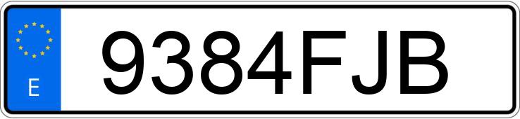 Numer rejestracyjny 9384FJB posiada CITROEN C4