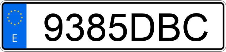 Numer rejestracyjny 9385DBC posiada BMW SERIE 3