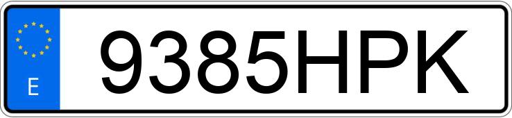 Numer rejestracyjny 9385HPK posiada OPEL ANTARA