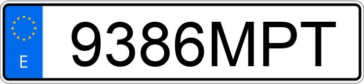 Numer rejestracyjny 9386MPT posiada BMW SERIE 5