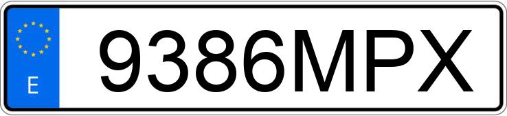 Numer rejestracyjny 9386MPX posiada PEUGEOT 308
