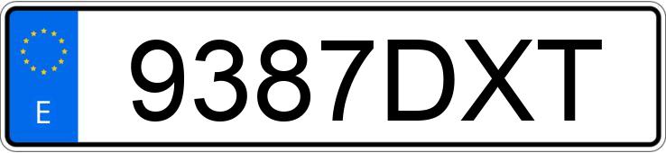 Numer rejestracyjny 9387DXT posiada MERCEDES CLK (208-209)