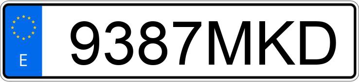 Numer rejestracyjny 9387MKD posiada HONDA FORZA