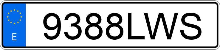 Numer rejestracyjny 9388LWS posiada MERCEDES C (206)