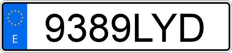Numer rejestracyjny 9389LYD posiada AUDI A3