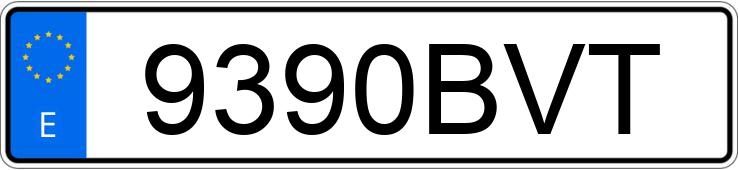 Numer rejestracyjny 9390BVT posiada VOLKSWAGEN GOLF