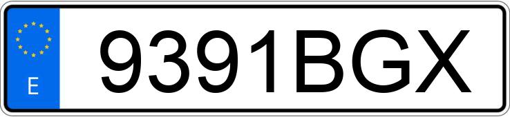 Numer rejestracyjny 9391BGX posiada RENAULT MEGANE