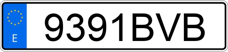 Numer rejestracyjny 9391BVB posiada VOLKSWAGEN GOLF