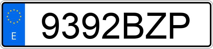 Numer rejestracyjny 9392BZP posiada RENAULT MEGANE