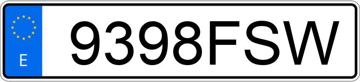 Numer rejestracyjny 9398FSW posiada BMW SERIE 3