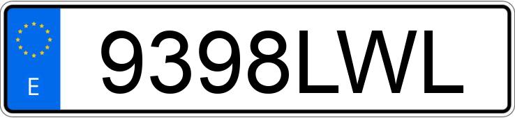 Numer rejestracyjny 9398LWL posiada YAMAHA X-MAX