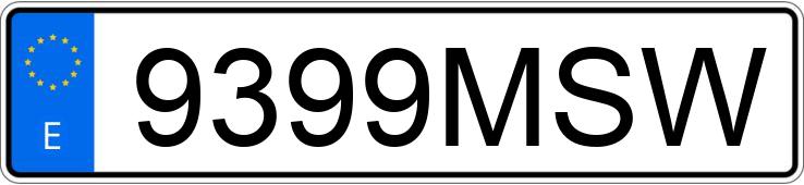 Le numéro d’enregistrement 9399MSW a BMW SERIE 2