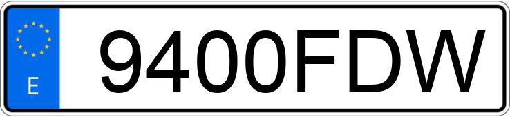 Numer rejestracyjny 9400FDW posiada RENAULT MASTER